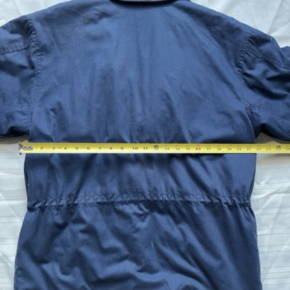 Vintage 90s Outbrook Barn Chore Denim Coat Outdoors Plaid Lined Workwear Medium - Picture 5 of 12